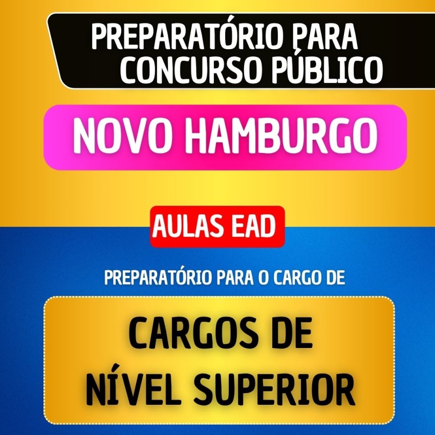 CURSO EAD - NOVO HAMBURGO - CARGOS DE N�VEL SUPERIOR
