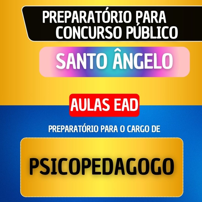CURSO EAD - SANTO �NGELO - PSICOPEDAGOGO