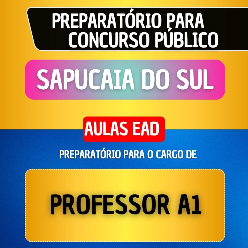 CURSO EAD - SAPUCAIA DO SUL - PROFESSOR A1