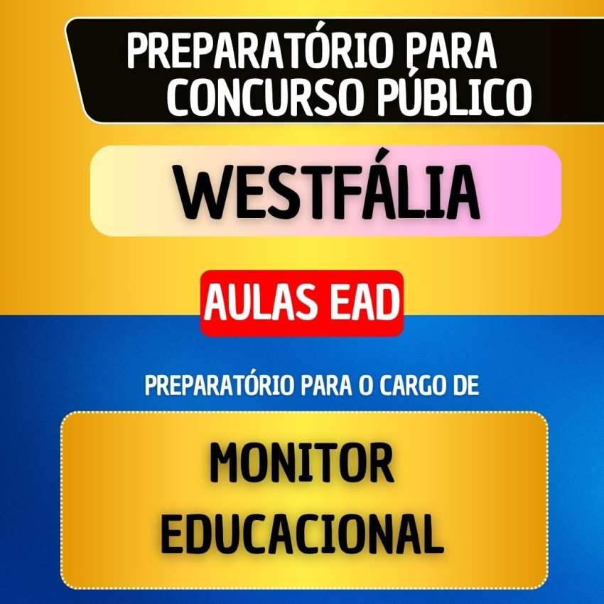 CURSO EAD - WESTF�LIA - MONITOR EDUCACIONAL