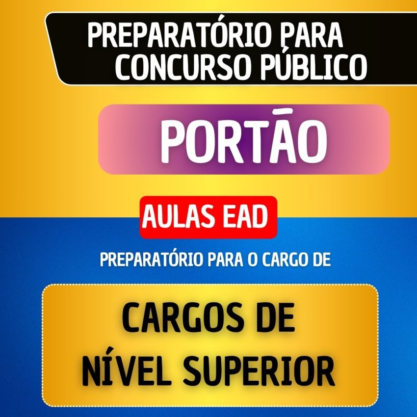 CURSO EAD + MATERIAL EM PDF - PORT�O - CARGOS DE N�VEL SUPERIOR