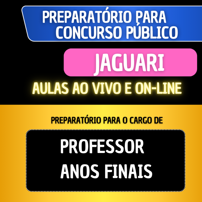 PREPARATRIO JAGUARI - PROFESSOR ANOS FINAIS