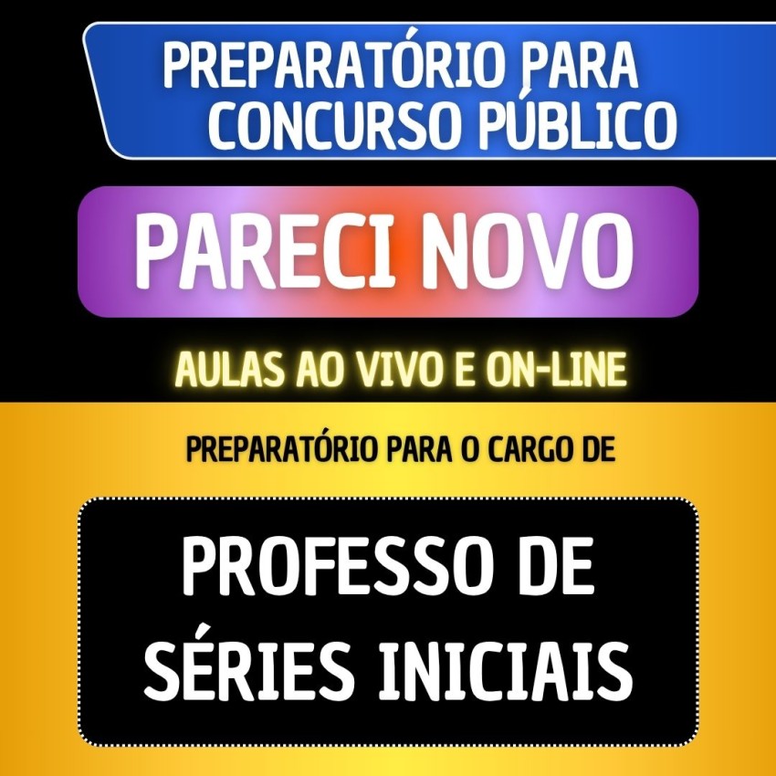 PREPARAT�RIO + MATERIAL EM PDF - PARECI NOVO - PROFESSOR DE S�RIES INICIAIS