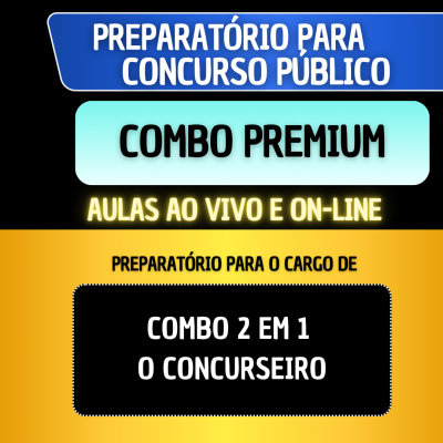 COMBO 2 EM 1 - Concurseiro Premium
