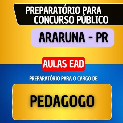 CURSO EAD - ARARUNA PR - PEDAGOGO