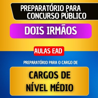 CURSO EAD - DOIS IRM�OS - CARGOS DE N�VEL M�DIO