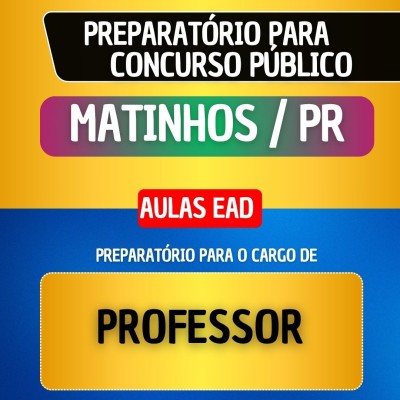 CURSO EAD + MATERIAL E PDF - MATINHOS/PR - PROFESSOR