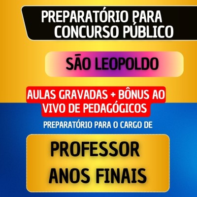 CURSO GRAVADO + B�NUS AO VIVO - S�O LEOPOLDO - PROFESSOR ANOS FINAIS