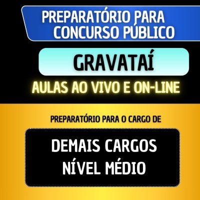PREPARAT�RIO GRAVATA� 2026 - DEMAIS CARGOS N�VEL M�DIO