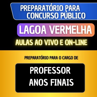 PREPARAT�RIO LAGOA VERMELHA - PROFESSOR ANOS FINAIS